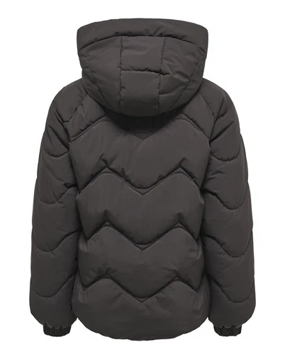 JDY - JDYPower Short Hood Puffer - Chocolate Torte